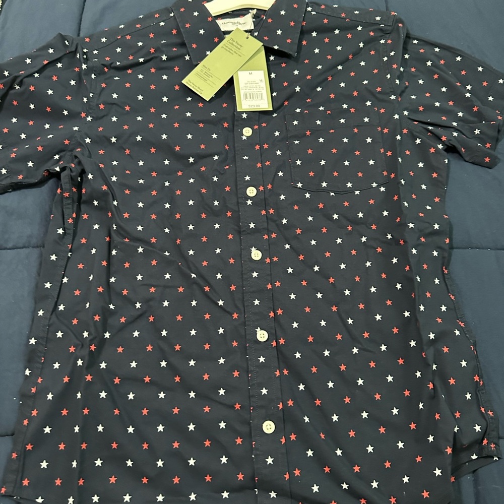 Goodfellow & Co Men's Navy Star Pattern Shirt